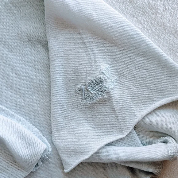 Zadig & Voltaire Tee Tunisien MC Skull V-Neck Short Sleeve Metallic Grey M NWT - Picture 12 of 16